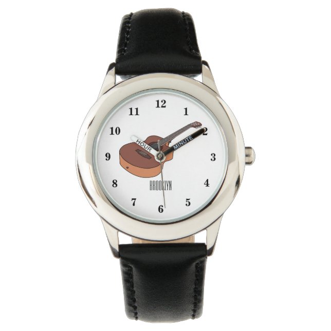Montre Illustration de guitare acoustique (devant)