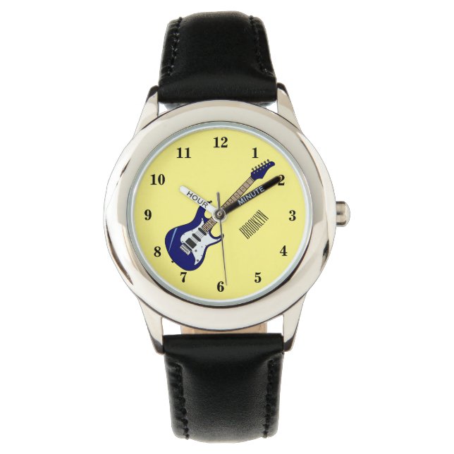 Montre Illustration de guitare électrique (devant)