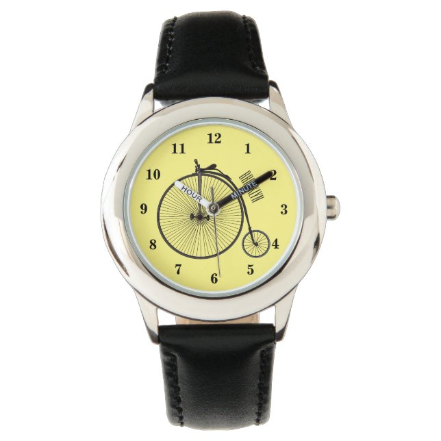 Montre Illustration de la bande dessinée de vélo à grande (devant)