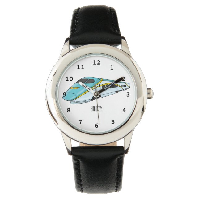 Montre Illustration de la bande dessinée d'un train à bal (devant)