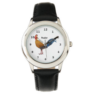Montre Illustration de la caricature d'oiseaux de jungle 