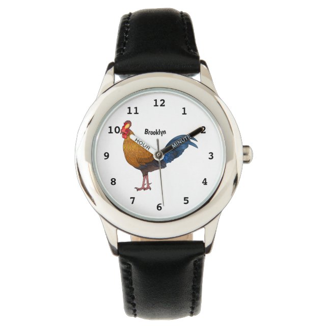 Montre Illustration de la caricature d'oiseaux de jungle  (devant)