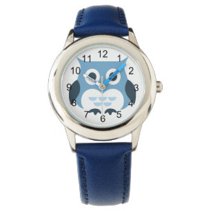 Montre Illustration de la Chouette Bleue