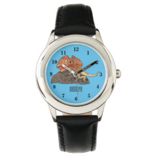 Montre Illustration de lézard à col frisé