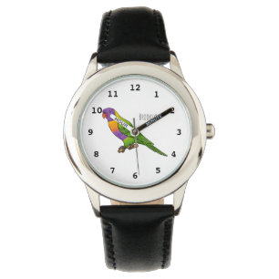Montre Illustration d'oiseau de lorikeet arc-en-ciel