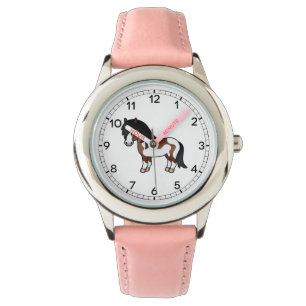 Montre Illustration du dessin animé Brown Pinto Shetland