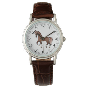 Montre Illustration du dessin animé du Cheval Trotting de