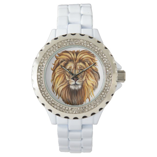 Montre Illustration du visage de lion (devant)