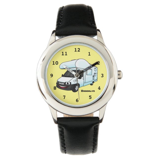 Montre Illustration d'un campervan heureux (devant)