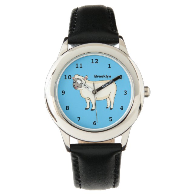 Montre Illustration d'un mouton joyeux (devant)