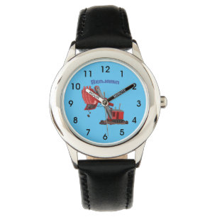 Montre Illustration d'une pelle à vapeur rouge mou