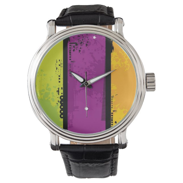 Montre Illustration Grunge Banners (devant)