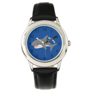 Montre Illustration joyeuse du grand requin blanc
