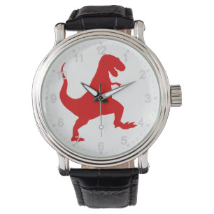 Montre Illustration silhouette d'un tyrannosaure rex