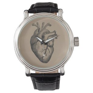 Montre Illustration vintage de coeur