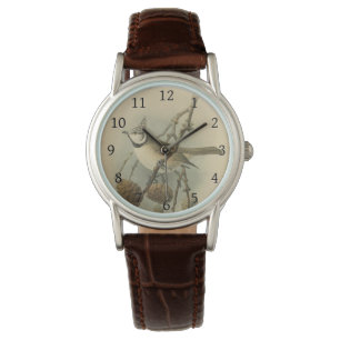 Montre Illustration vintage de l'European Crested Tit