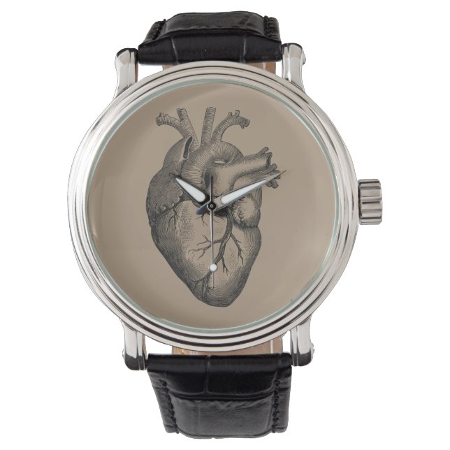Montre Illustration vintage du coeur (devant)