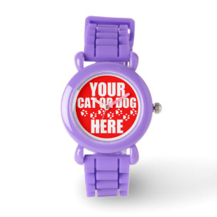 Montre Image personnalisée d'animal familier