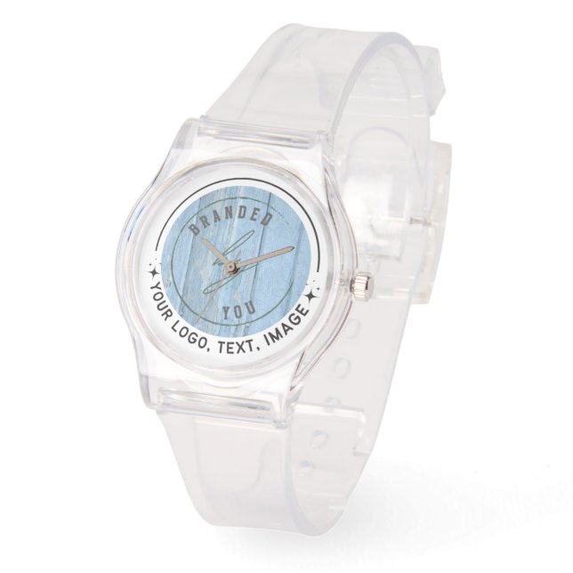 Montre Image Personnaliser | Sangle silicone transparent (Angle)