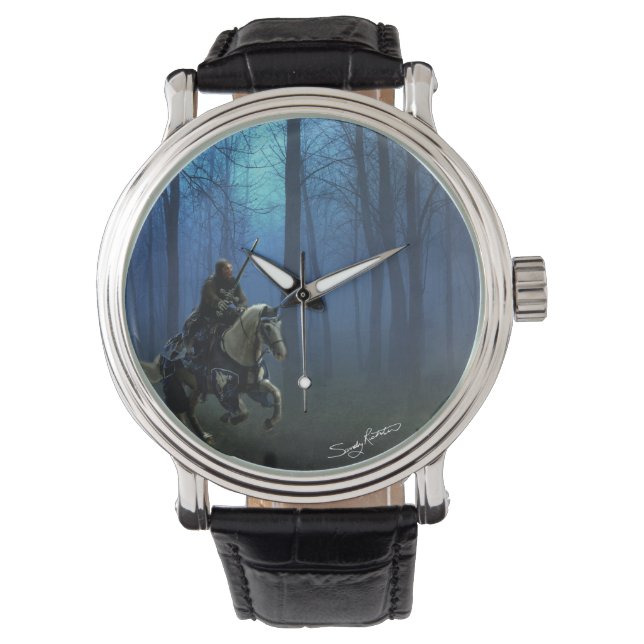 Montre Imaginaire Chevalier médiéval à cheval au clair de (devant)