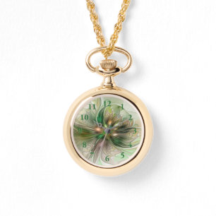 Montre Imaginaire coloré Moderne Fleur Fractale Abstraite