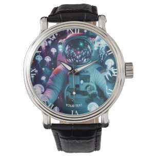 Montre Imaginaire Cute astronaute espace méduse