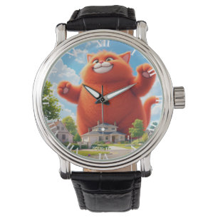 Montre Imaginaire Cute Big Orange Chat