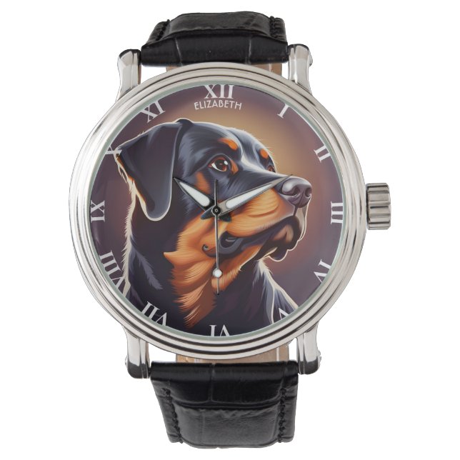 Montre Imaginaire Cute Rottweiler, Imaginaire Imaginaire  (devant)