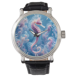 Montre Imaginaire Cute Sea Seahorse Plantes