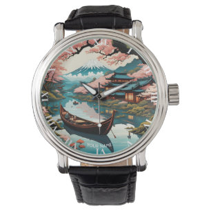 Montre Imaginaire Cute Vivid Cherry Paysage japonais