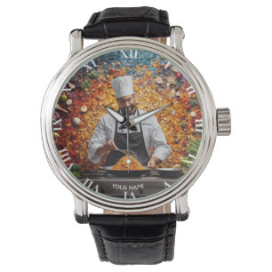 Montre Imaginaire Cute Vivid Mosaic Cuisinier Chef