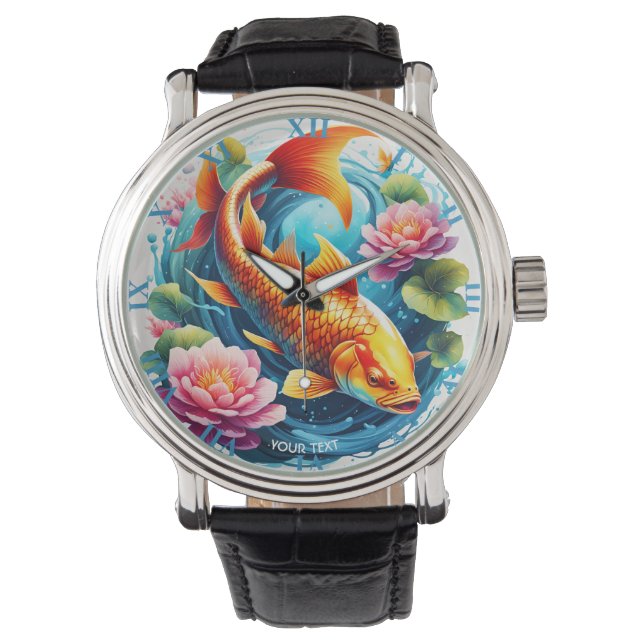 Montre Imaginaire Cute Vivid Poisson Fleurs de mer (devant)