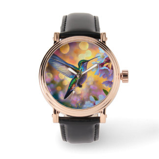 Montre Imaginaire de cerisier en fleurs Hummingbird