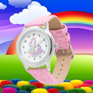 Montre imaginaire mignon licorne ajouter nom Watch