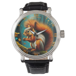 Montre Imaginaire mignon Vivid Majestic écureuil rouge