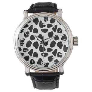 Montre Impression de vache noire et blanche
