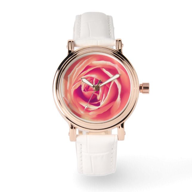 Montre Impression rose corail (Recto)