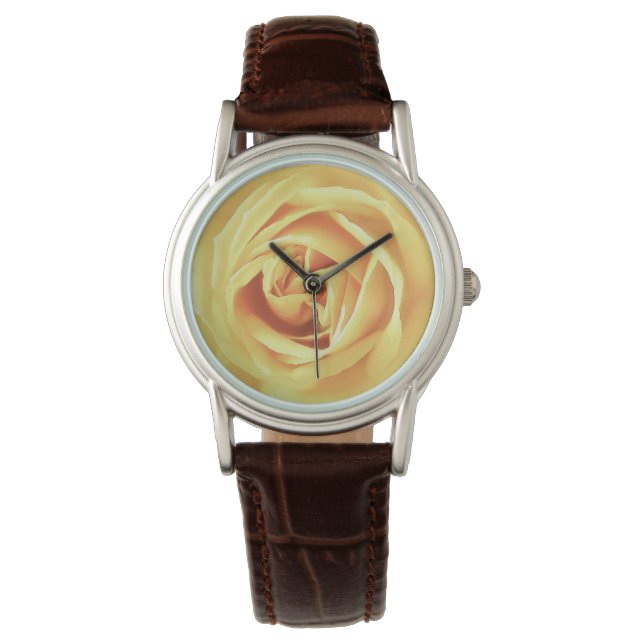 Montre imprimé rose jaune (devant)