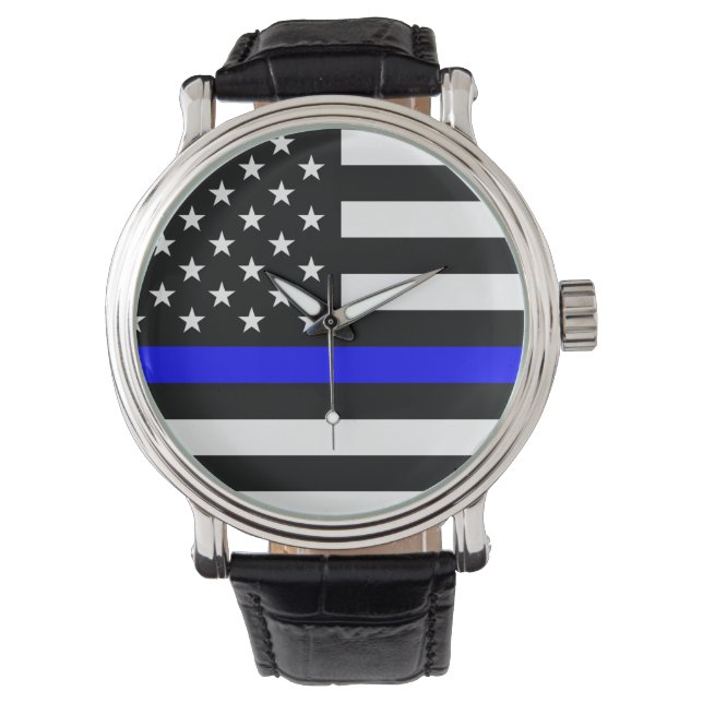 Montre Indicateur de la ligne bleue mince (États-Unis) (devant)