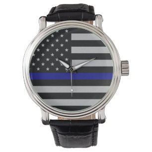 Montre Indicateur de ligne bleue mince