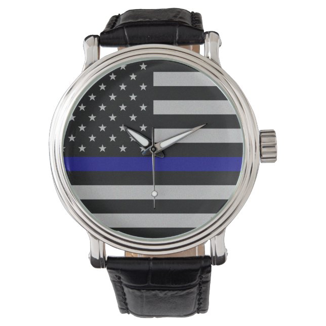 Montre Indicateur de ligne bleue mince (devant)
