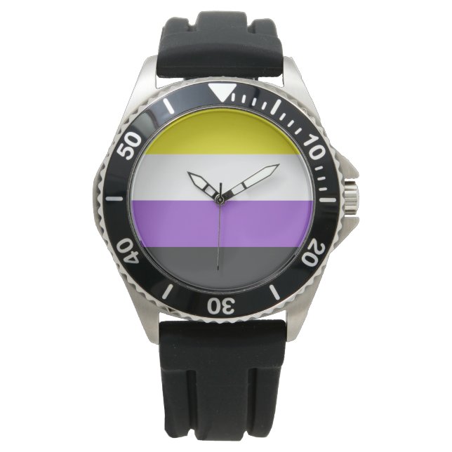 Montre Indicateur Enby (Pride non binaire) (devant)