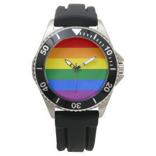 Montre Indicateur Gay pride arc-en-ciel
