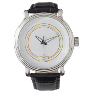 Montre Individu d'or de serpent d'Ouroboros ingérant le