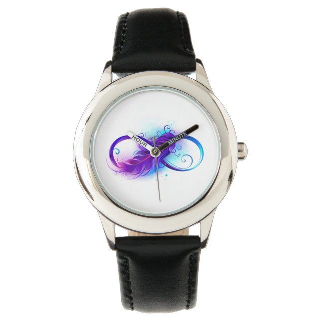 Montre Infinity with purple feather (devant)