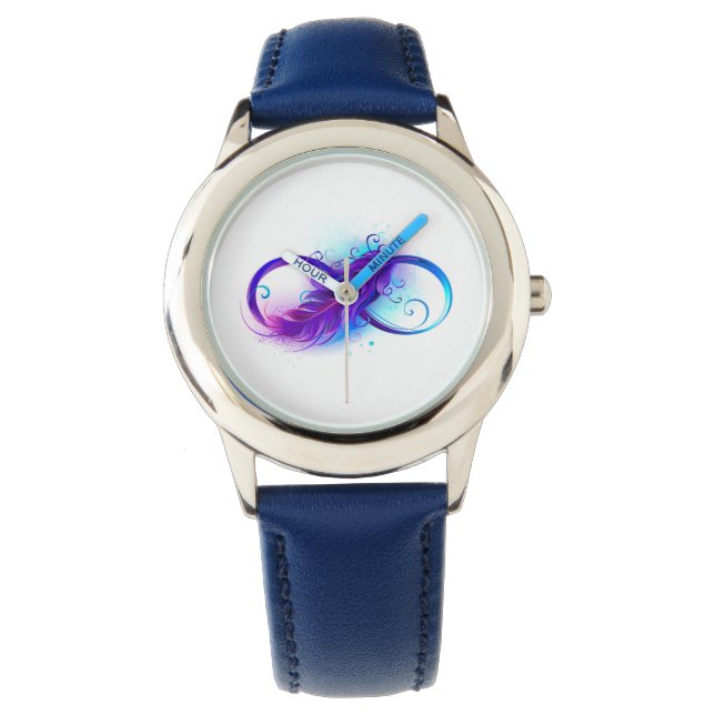 Montre Infinity with purple feather (devant)
