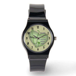 Montre Infirmière Coeur Vert Anesthésiste