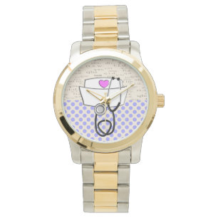 Montre Infirmière de surveillance Casquette et stéthosc