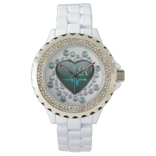 Montre Infirmière EKG coeur et bijou
