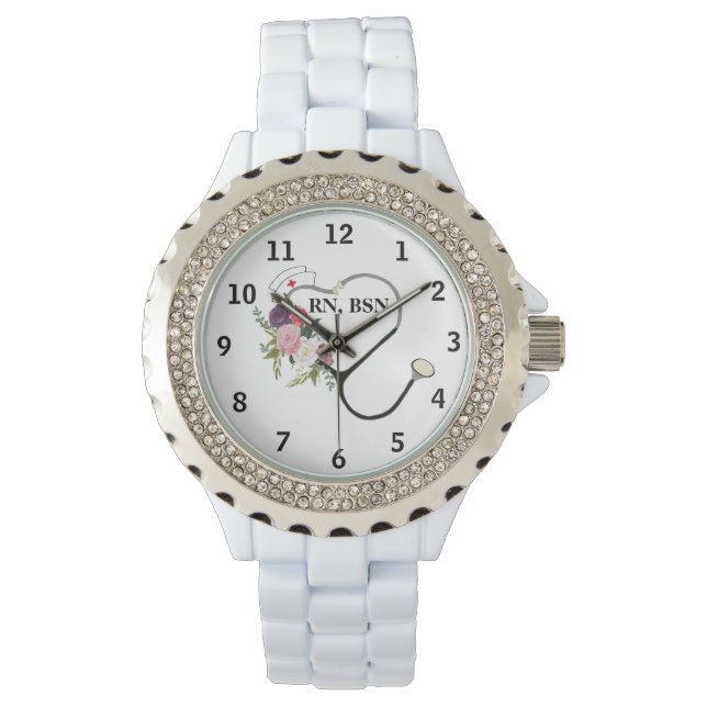 Montre Infirmière Stethoscope Infirmière Casquette eWatch (devant)